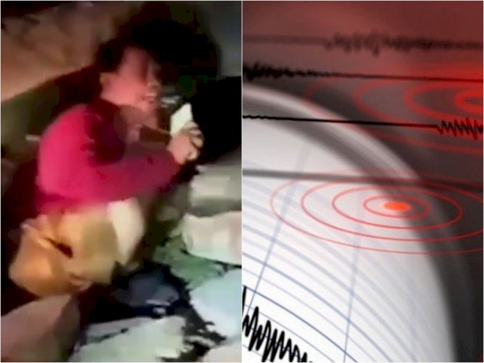 Gempa di Majene, Viral Ayah Nangis Minta Tolong Anaknya Tertimpa Bangunan: Tolong Anakku
