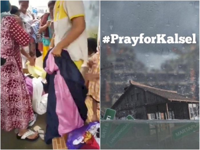 Heboh Korban Banjir di Kalsel Kekurangan Baju, Netizen Salfok Bapak-bapak Pakai Daster