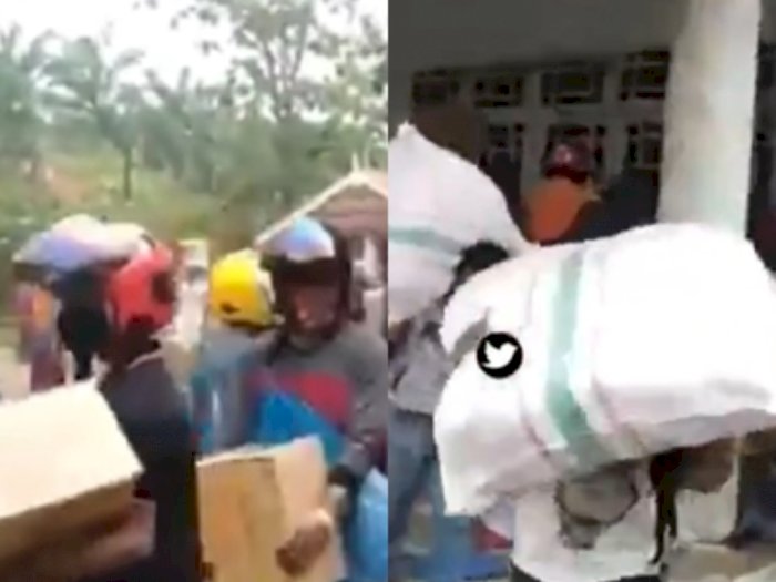 Video Bantuan Logistik Dijarah Masyarakat, "Tolong Kami Dijarah, Tolong Pemerintah Semua"