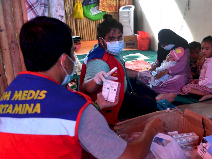 FOTO: Bantuan Medis Pertamina untuk Pengungsi Gempa Sulbar