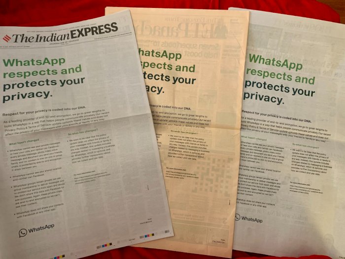 WhatsApp Makin Cemas Ditinggal Pengguna, Kini Pasang Iklan di Koran