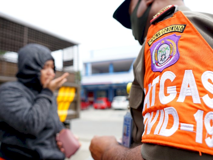 FOTO: Operasi Yustisi Protokol Kesehatan di Gorontalo