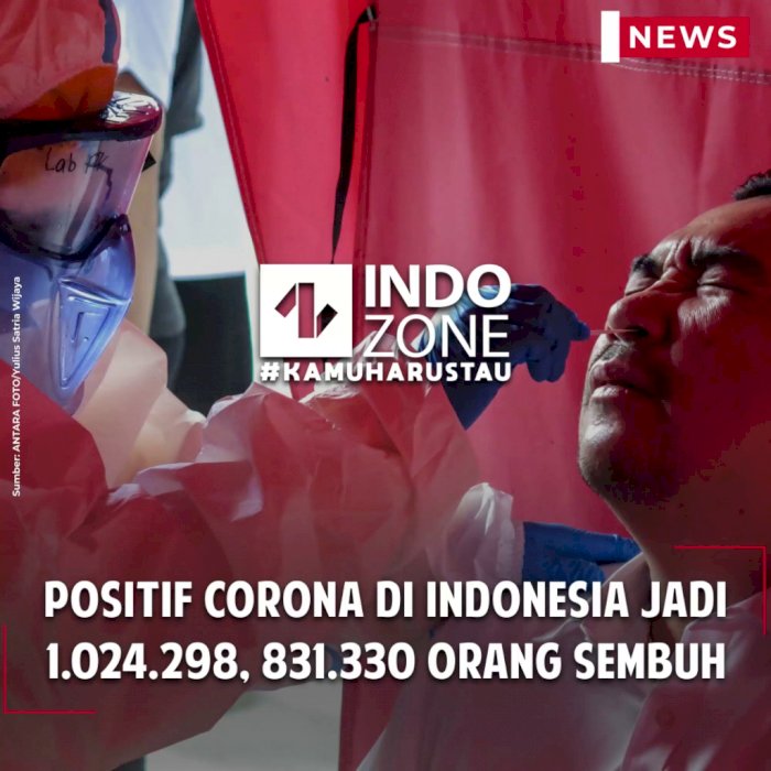 Positif Corona di Indonesia Jadi 1.024.298, 831.330 Orang Sembuh