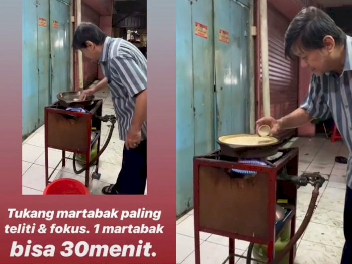 Viral Tukang Martabak Paling Fokus dan Teliti, Buat 1 Porsi Martabak Selama 30 Menit