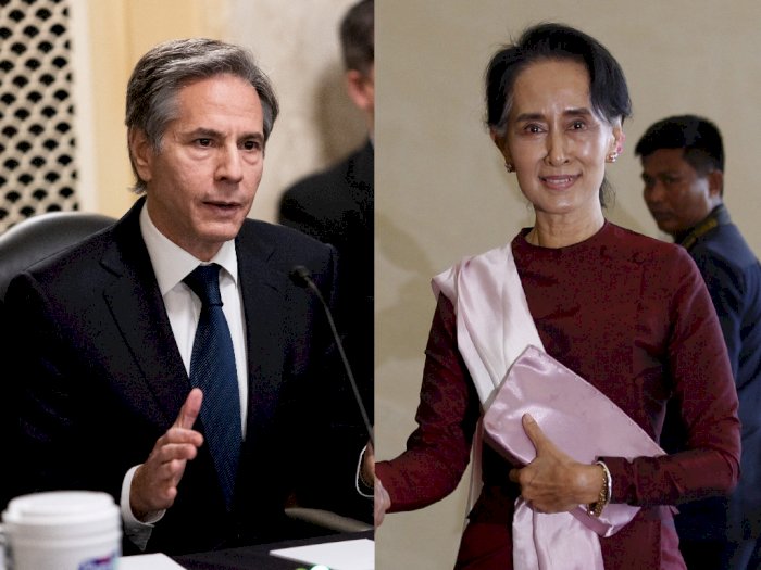 Ditangkap Militer Myanmar, Menlu AS Tuntut Suu Kyi Dibebaskan