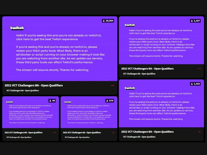 Munculkan ‘Purple Screen’ untuk Konten Embed, Sejumlah Pengguna Twitch Geram!