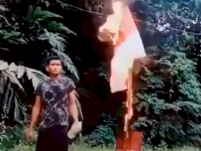 Identifikasi Pembakar Bendera Indonesia, Pemuda Aceh Tapi Kerja di Malaysia