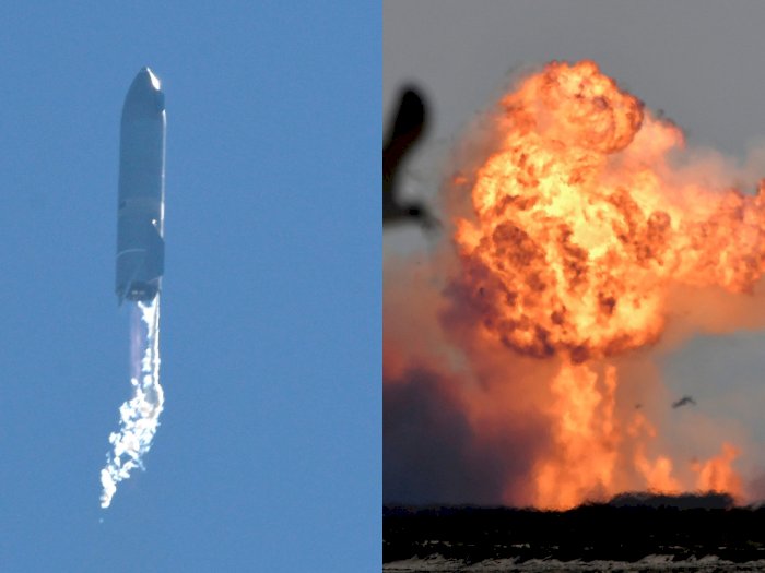 Detik-detik Roket SpaceX SN9 Meledak Usai Gagal Mendarat