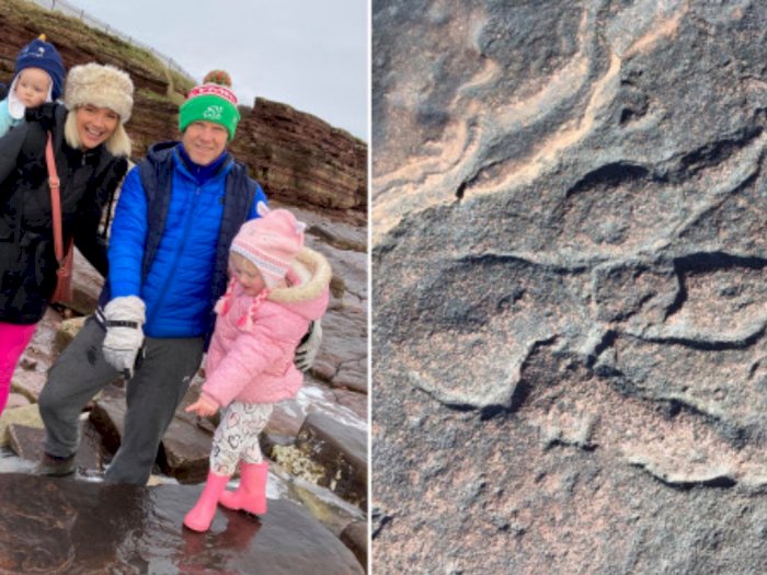 Wih, Bocah Berusia 4 Tahun Ini Berhasil Temukan Jejak Kaki Dinosaurus di Batu!