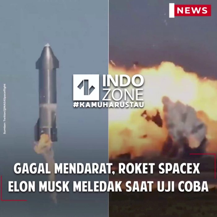 Gagal Mendarat, Roket SpaceX Elon Musk Meledak saat Uji Coba