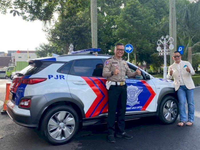 Hyundai Kona Electric Jadi Mobil Listrik Patroli Polisi Pertama di Indonesia