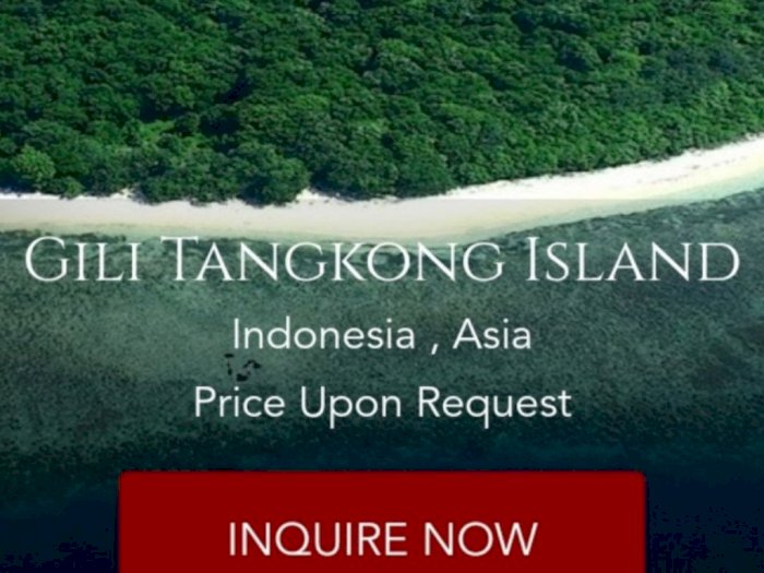Kini Giliran, Gili Tangkong Lombok Heboh Dijual di Situs Online