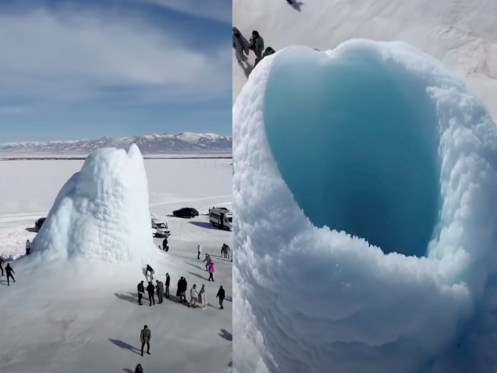 Unik! Ada Gunung Api Es di Kazakhstan, Tapi Tidak Semburkan Lava