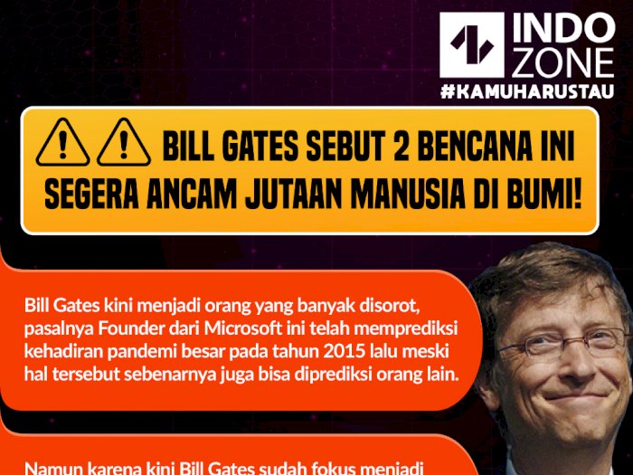 Bill Gates Sebut 2 Bencana Ini Segera Ancam Jutaan Manusia di Bumi!