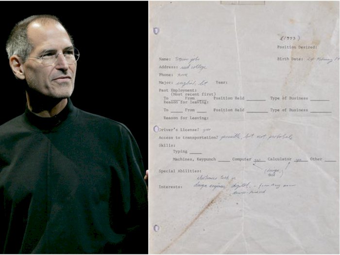 Surat Lamaran Kerja Steve Jobs Laku Rp2,4 Miliar Dalam Acara Lelang