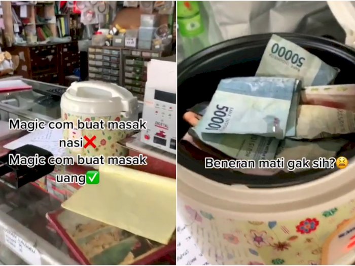 Pemilik Toko Ini Sterilkan Uang Pakai Magic Com, Netizen: The Real Uang Panas