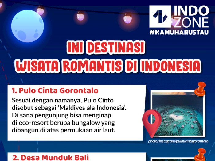 Ini Destinasi Wisata Romantis di Indonesia