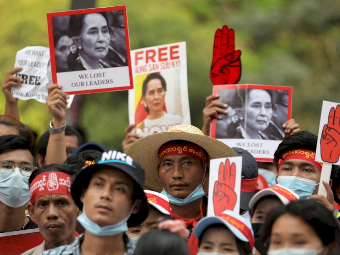 Myanmar Lumpuh, Aksi Unjuk Rasa Masih Berlangsung, Seluruh Bisnis Lakukan Pemogokan