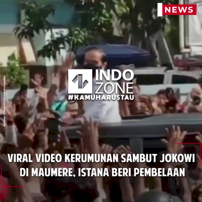 Viral Video Kerumunan Sambut Jokowi di Maumere, Istana Beri Pembelaan