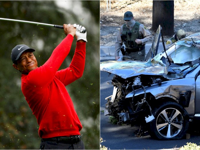 Pegolf Tiger Woods Alami Kecelakaan Parah, Mobil Hancur, Kaki Harus Dioperasi