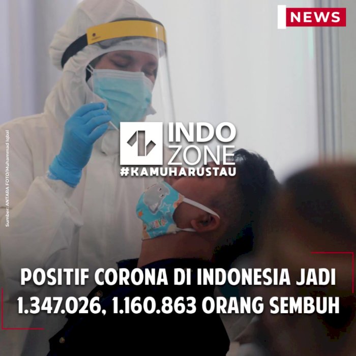 Positif Corona di Indonesia Jadi 1.347.026, 1.160.863 Orang Sembuh