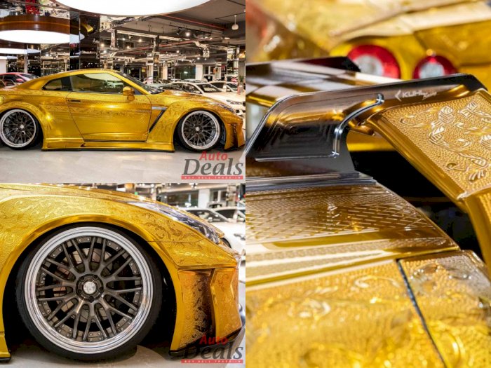 Mobil Nissan GT-R Ini Memiliki Bodi Berbalut Emas, Harganya Rp6 Miliar!