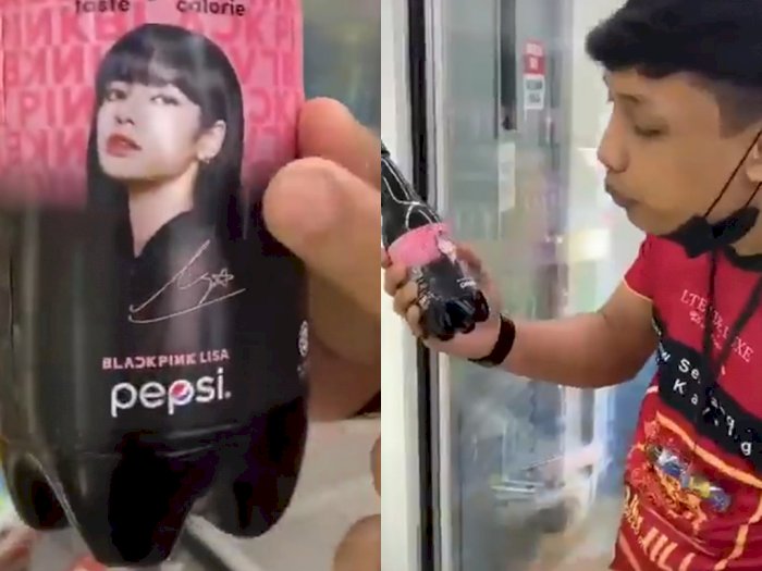 Pria Ini Ludahi Foto Lisa BLACKPINK yang Ada di Sebuah Botol Minuman, Netizen Dibuat Geram