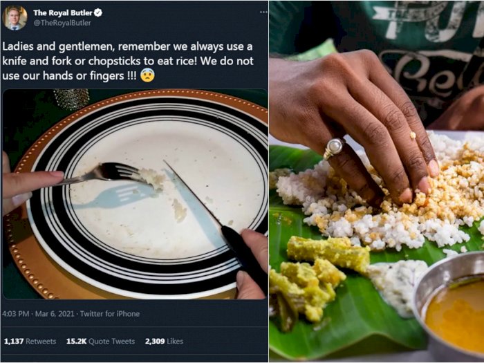 Ahli Etiket Inggris Sebut Makan Nasi Pakai Tangan Tak Sopan, Diserang Netizen Asia