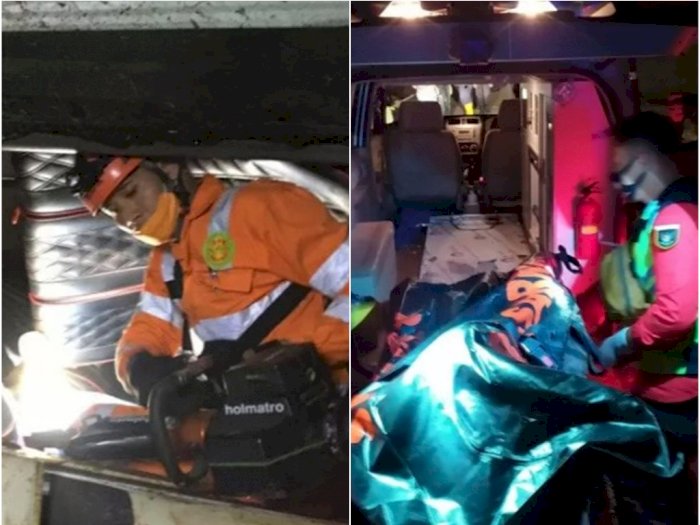 Korban Terakhir Bus Maut di Sumedang Ditemukan Tewas Terjepit, Petugas Potong Bagian Bus