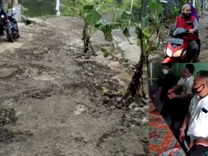 Viral Perangkat Desa Labrak Guru yang Videokan Jalan Rusak di Desa Cijalingan Sukabumi