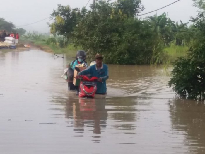 11 Desa Terendam Banjir Akibat Luapan Kali Lamong di Kabupaten Gresik