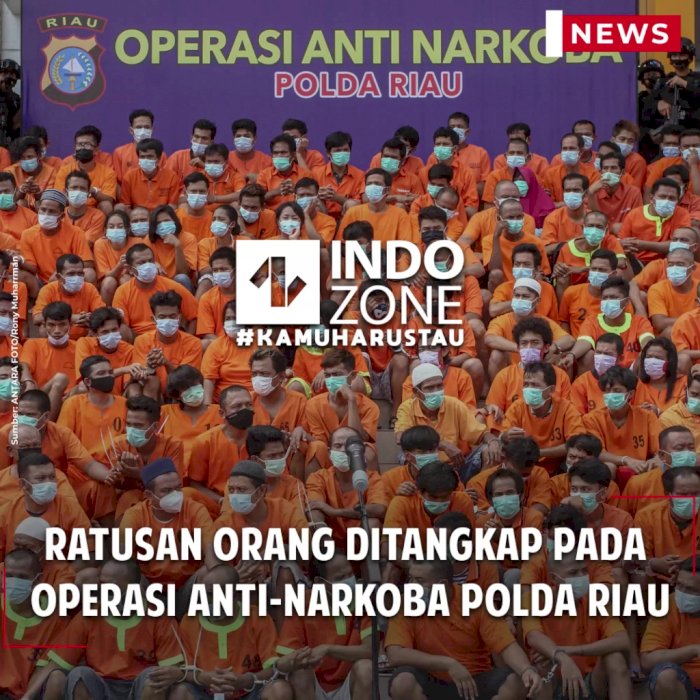 Ratusan Orang Ditangkap pada Operasi Anti-Narkoba Polda Riau