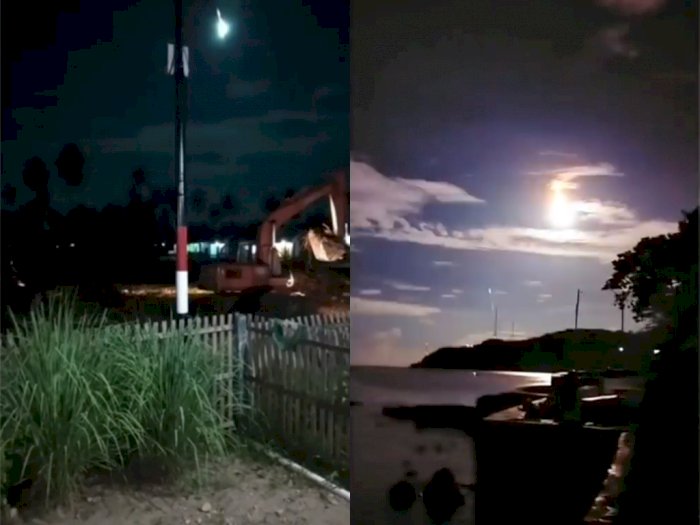 Video Detik-detik Ketika Benda Diduga Meteor Jatuh di Langit Sulteng