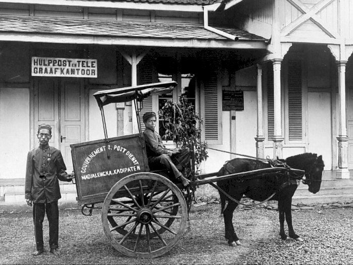 Penampakan Gerobak Pos Tahun 1915 di Majalengka, Surat Diantar Pakai Kuda