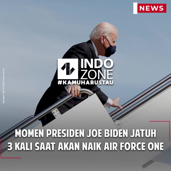 Momen Presiden Joe Biden Jatuh 3 Kali Saat akan Naik Air Force One