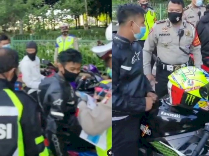 Polisi Razia Sunmori Tindak Knalpot Bising, Netizen Salahkan Bikers Penerobos Ring Satu