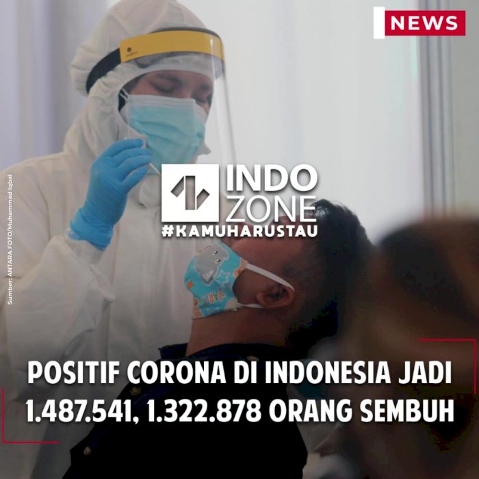 Positif Corona di Indonesia Jadi 1.487.541, 1.322.878 Orang Sembuh