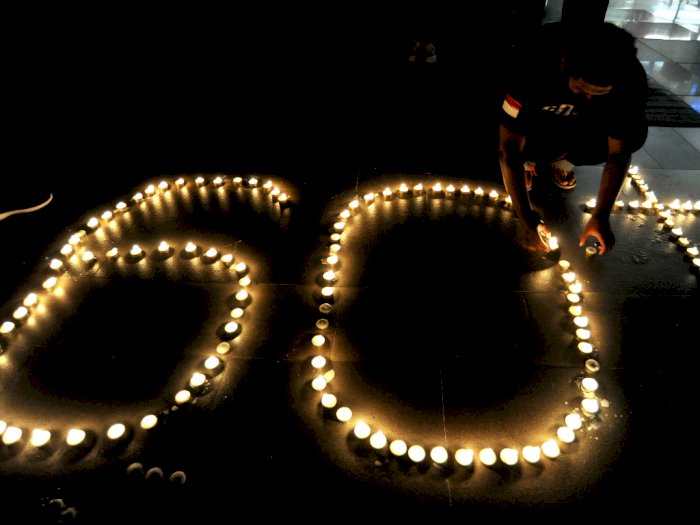  FOTO: Saat Warga Melaksanakan Peringatan Earth Hour di Bali