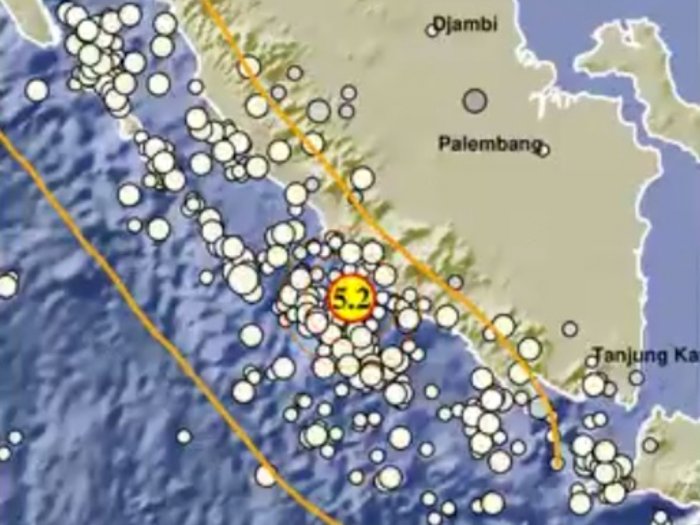 BMKG: Gempa Bumi M 5,2 Guncang Bengkulu Selatan