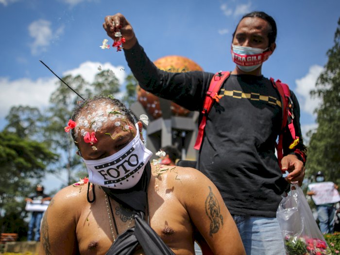 FOTO: Aksi Solidaritas Jurnalis di Tangerang