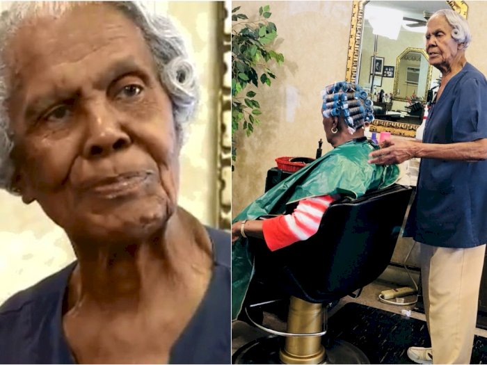 Bekerja dengan Cinta, Nenek Berusia 1 Abad Ini Masih Setia Jadi Penata Rambut