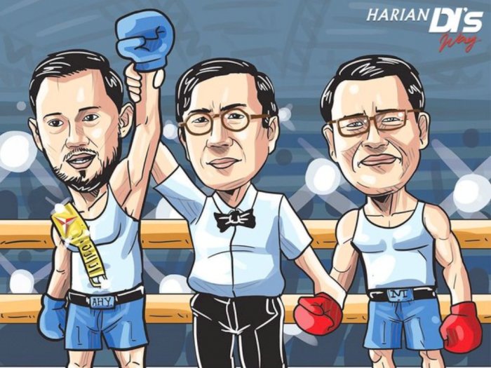 Partai Demokrat Pamer Karikatur AHY-Moeldoko, Netizen: Jenderal Mengkudeta Mayor dan Gagal