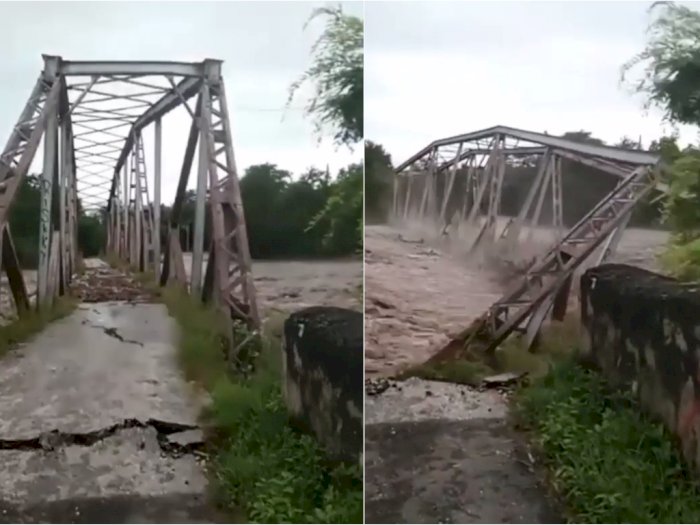 Banjir Bandang Terjang NTT, Jembatan Bersejarah yang Diresmikan Jenderal Ahmad Yani Ambruk