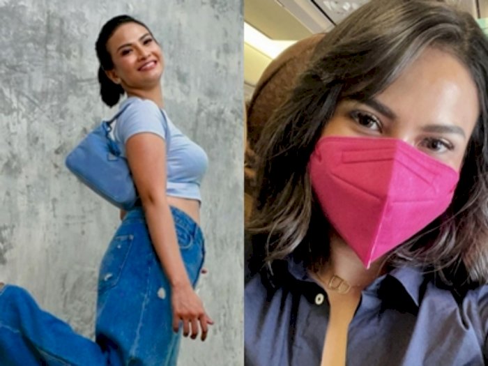 Vanessa Angel Unggah Foto Seksi di Pesawat, Netizen: Duh, Salah Fokus!