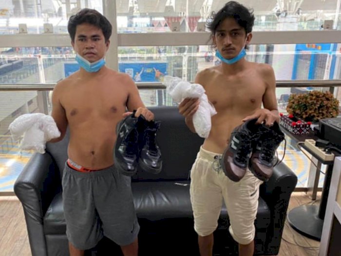Simpan Sabu dalam Sepatu, 2 Warga Sumsel Ditangkap di Bandara Kualanamu