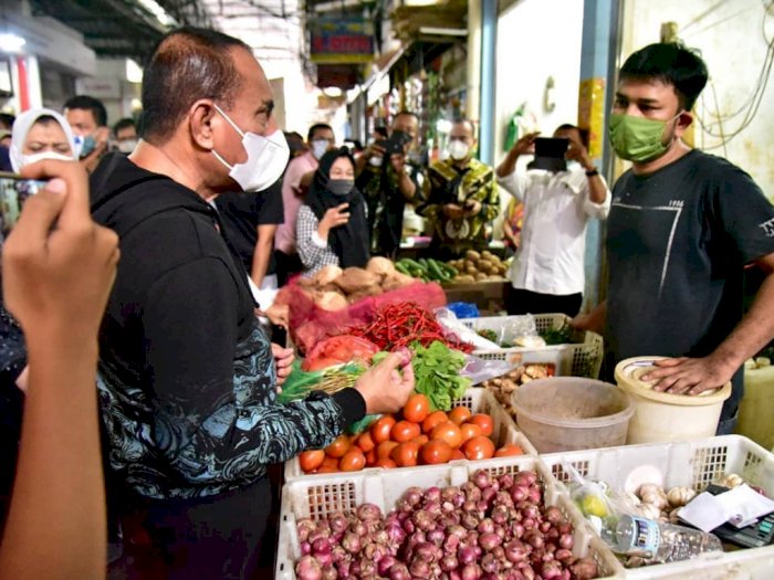 Kunjungi Pasar Sei Kambing Medan, Gubsu Edy: Harga Masih Stabil Jelang Ramadan