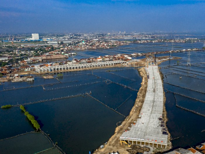 FOTO: Proyek Pembangunan Jalan Tol Semarang-Demak