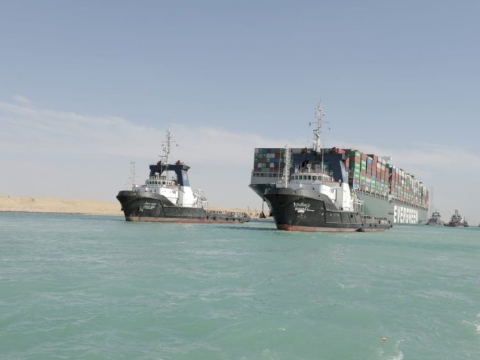 Ever Given Sudah Bebas dari Terusan Suez, Tapi Harus Bayar Rp14,6 Triliun Kalau Mau Pergi