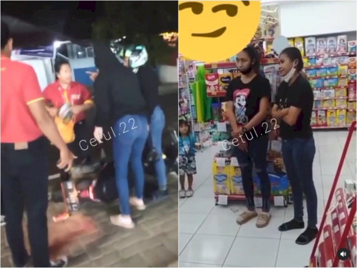 Duh! Dua Wanita Cantik Ini Diciduk Pegawai Mencuri di Minimarket, Santai saat Diinterogasi