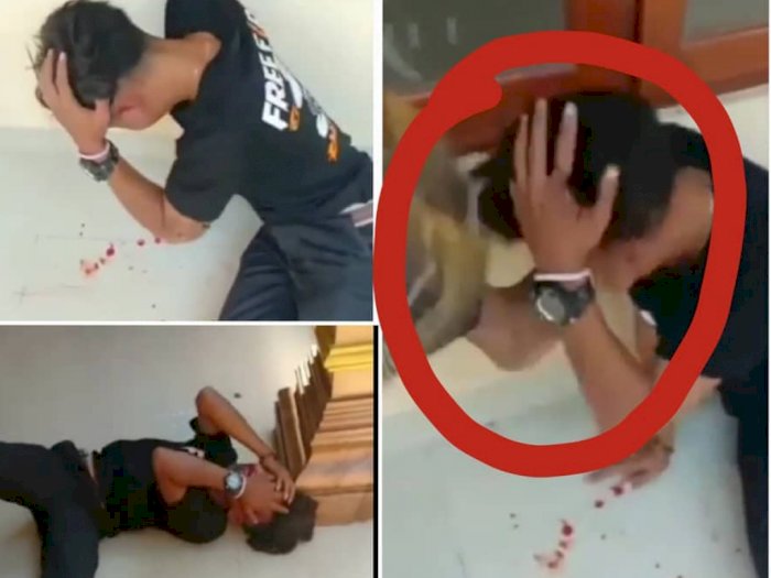 Remaja Dikeroyok Warga Terciduk Curi Kotak Amal Masjid, Berdarah-darah Pegangi Kepalanya